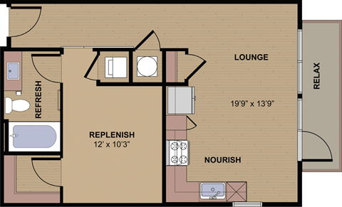 A1B_1BD 1 Bath_630sqft.